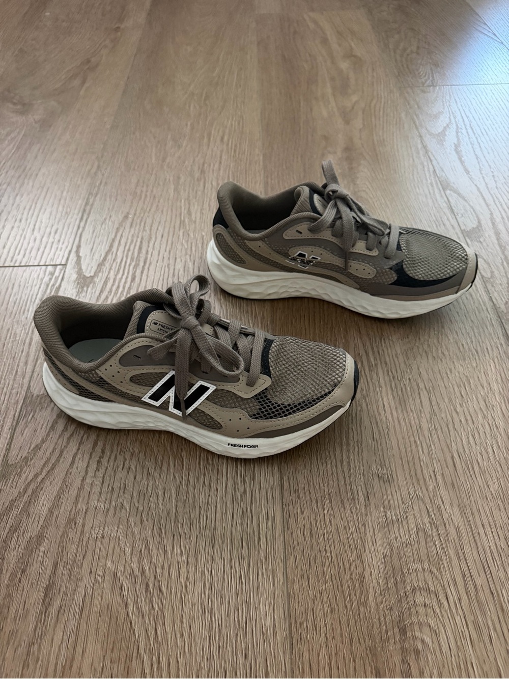 New Balance Men's Running Sneakers in Olive/Taupe with White Sole